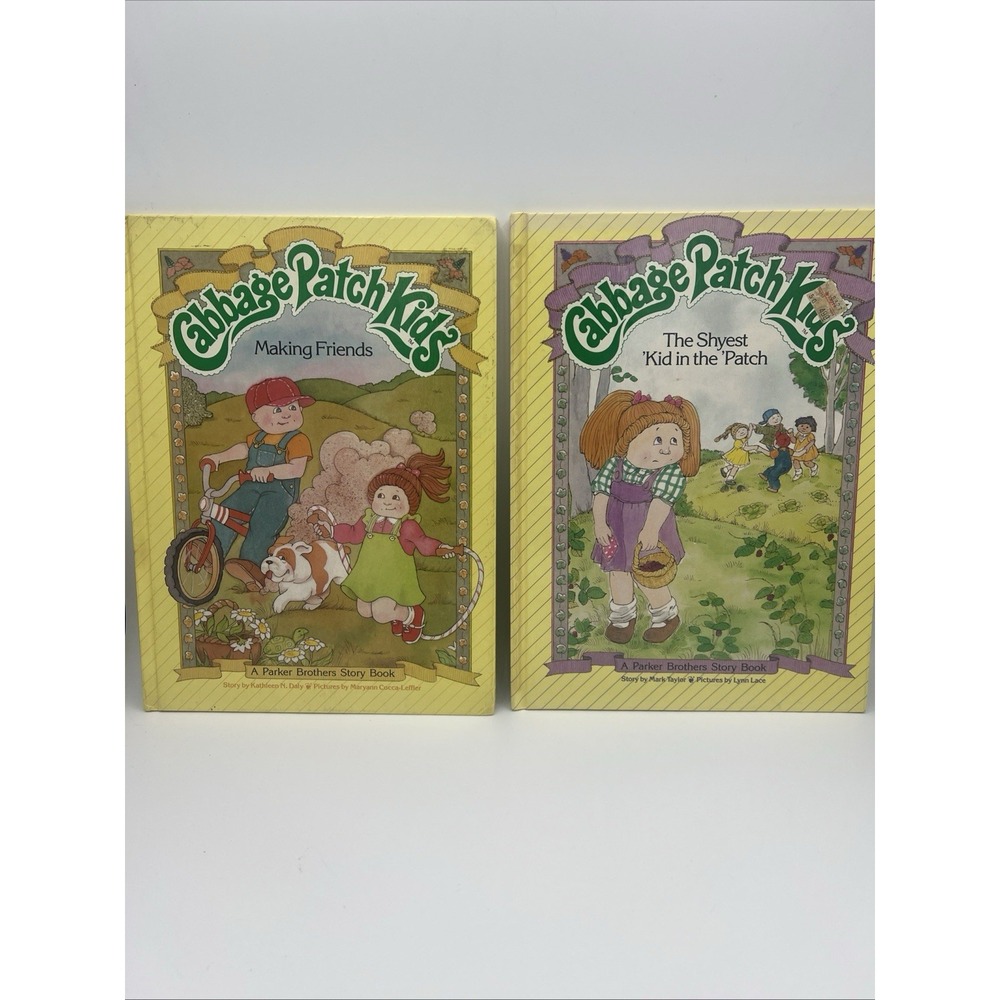 Vintage 1984 Cabbage Patch Kids Hardcover Book Lot of 2 Making Friends ShyestKid